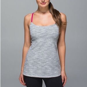 ululemon Dancing Warrior Tank Sz 4 In Wee Are From Space Silver Spoon b13